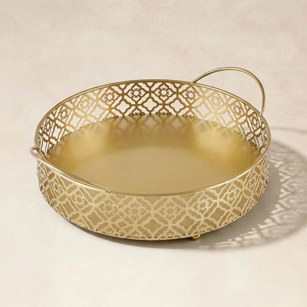 Karaca Home Sema Tray Gold (28x25x10.5cm), KAR-8683650439585