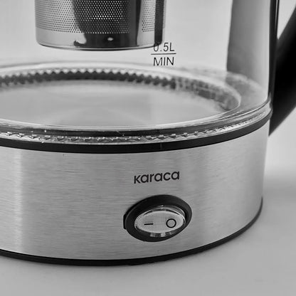 Karaca Inox Herbal Tea Maker & Electric Kettle ? 1.7L, LED & Stainless Steel, 153.01.06.4887