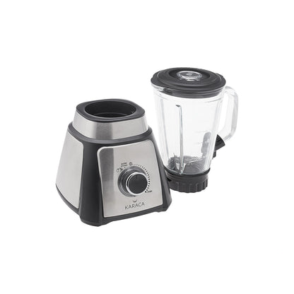 Karaca Shaker Inox Smoothie Blender 500W, 1.5L Glass Pitcher, Stainless Steel, 153.01.06.5011