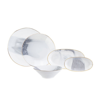 Karaca Ria Grey 39-Piece Dinner Set for 12 People, 153.03.08.0624