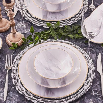 Karaca Ria Grey 39-Piece Dinner Set for 12 People, 153.03.08.0624