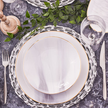 Karaca Ria Grey 39-Piece Dinner Set for 12 People, 153.03.08.0624
