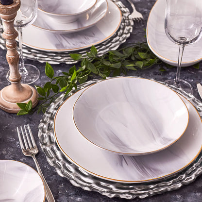 Karaca Ria Grey 39-Piece Dinner Set for 12 People, 153.03.08.0624