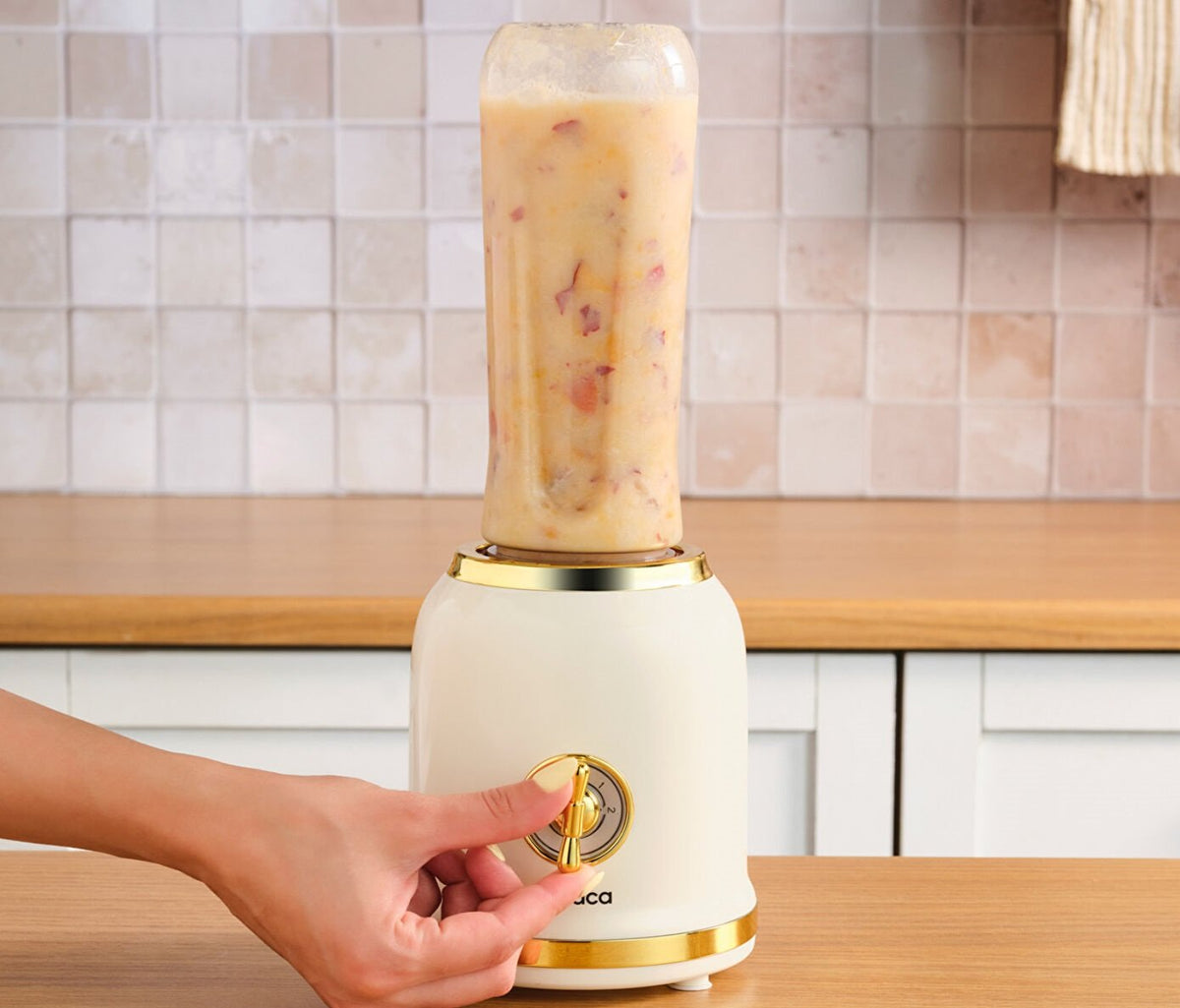 Karaca Retro Personal Smoothie Blender 600 ml, Ice Crushing Function