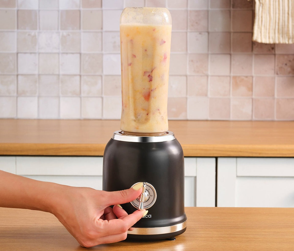 Karaca Retro Personal Smoothie Blender 600 ml, Ice Crushing Function