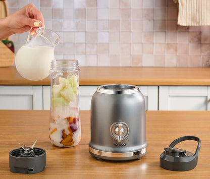 Karaca Retro Personal Smoothie Blender 600 ml, Ice Crushing Function