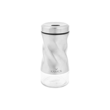 Karaca Tottori Inox 7-Piece Round Glass Spice Set, 153.03.06.4731