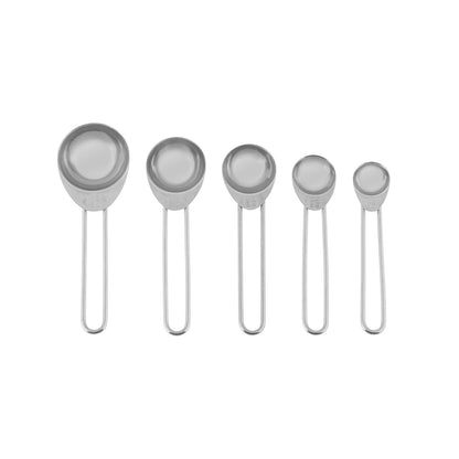 Karaca Crick Crack Stainless Steel 5-Piece Measuring Spoon Set, 153.03.06.7176