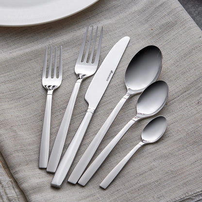 Karaca Juniper Elegance 84-Piece Stainless Steel Cutlery Set for 12 People - Boxed Premium Dining Set, 153.03.08.2196