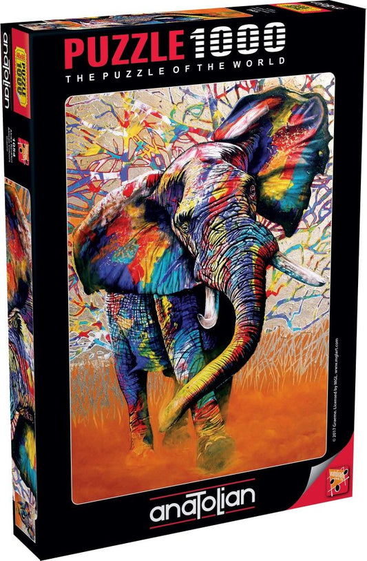 Anatolian, Puzzle African Colours ( Elephant ) Design 1000Pcs #1054.