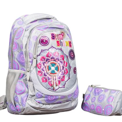 Glossy Bird, School bag Set Of 2 Pcs, Available in Different Colors
