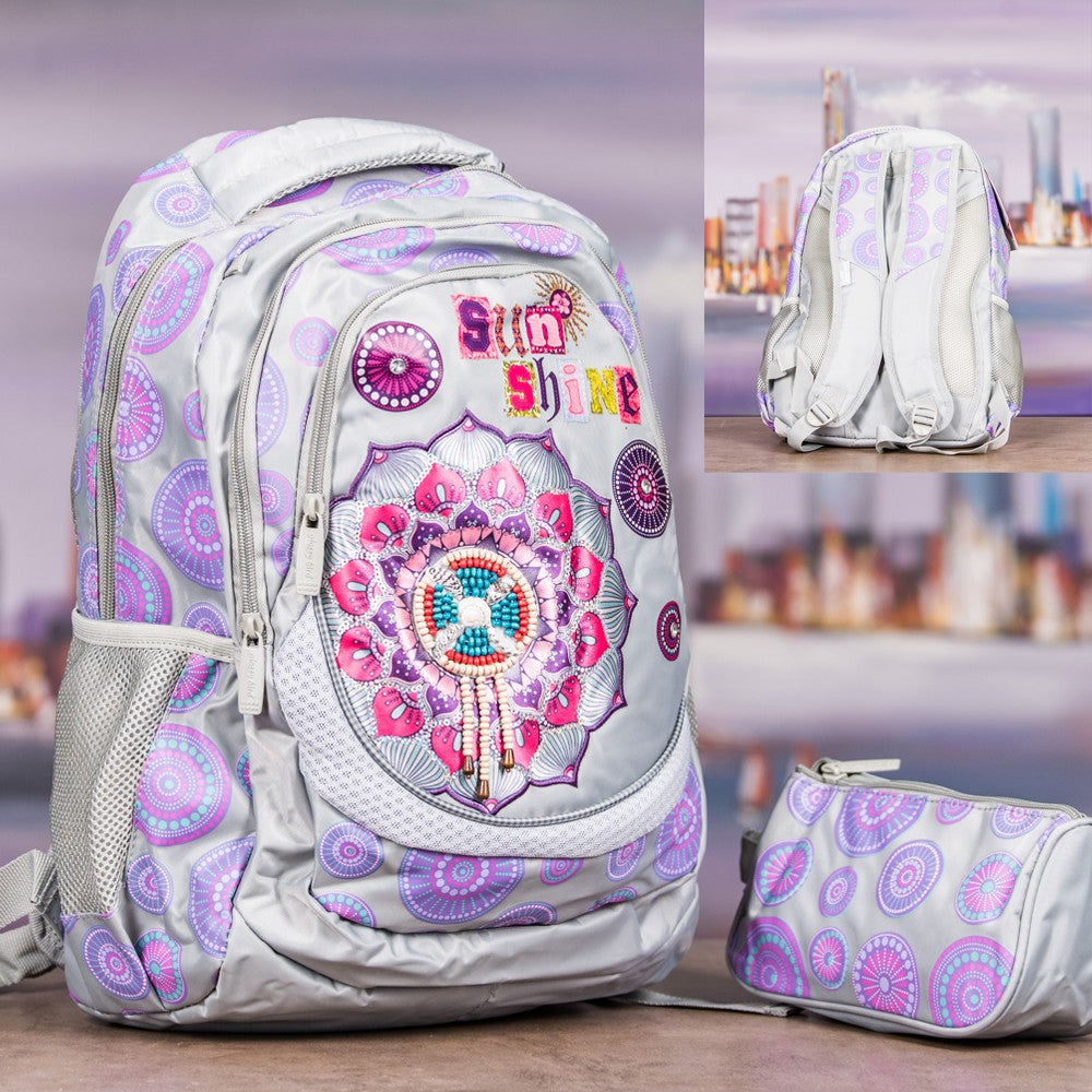 Glossy Bird, School bag Set Of 2 Pcs, Available in Different Colors