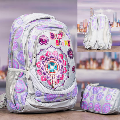 Glossy Bird, School bag Set Of 2 Pcs, Available in Different Colors