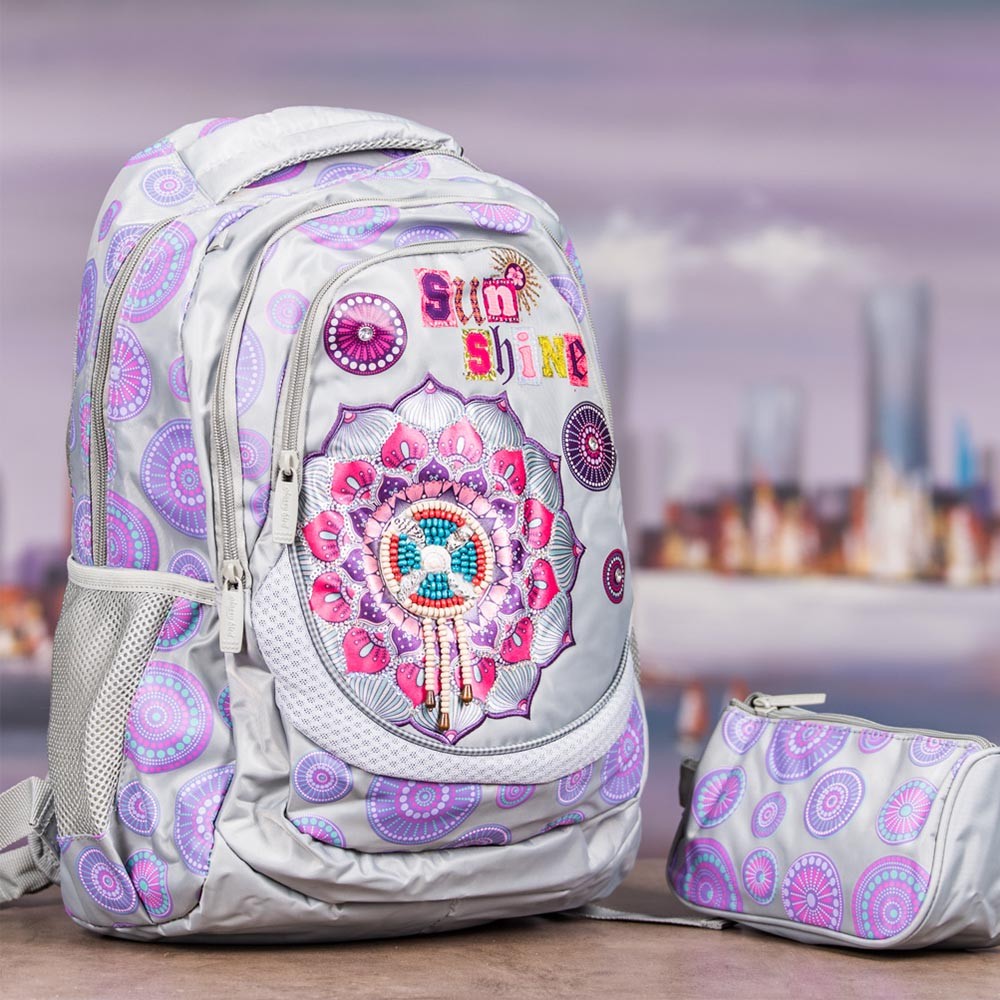 Glossy Bird, School bag Set Of 2 Pcs, Available in Different Colors