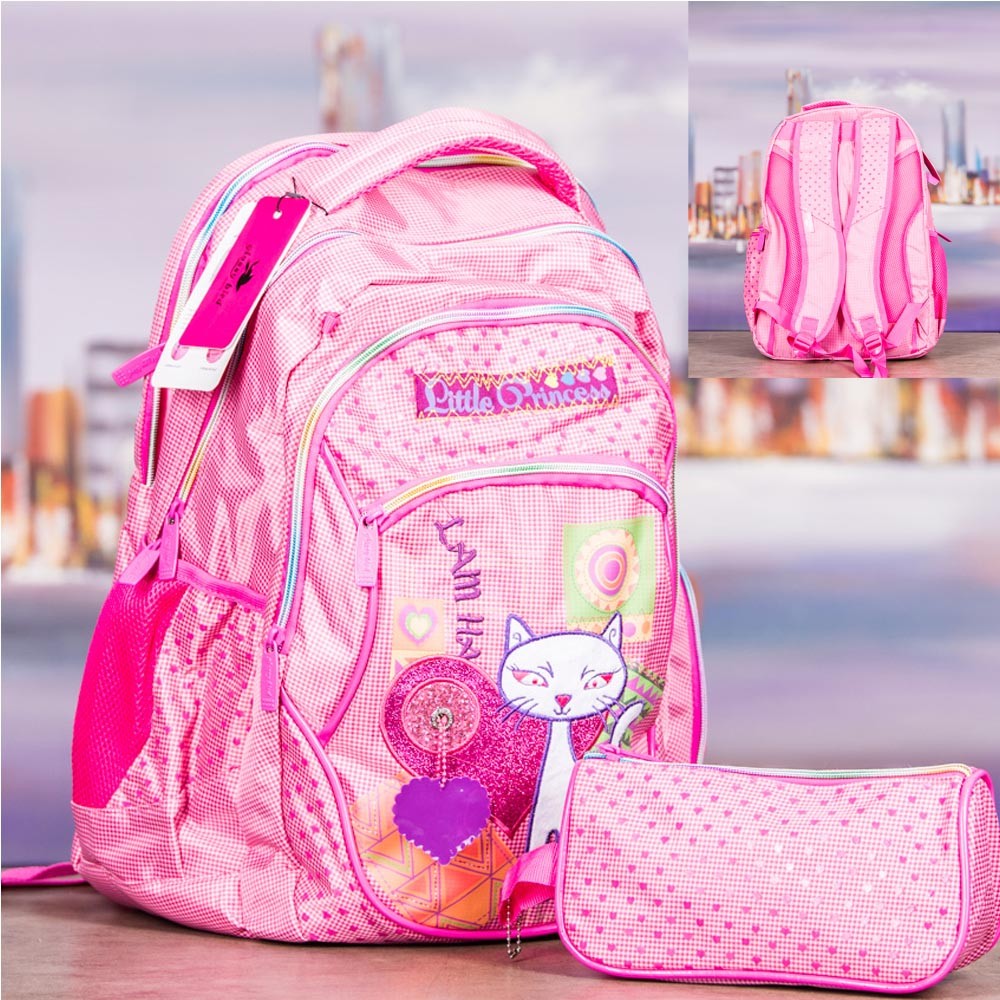 Glossy Bird, School bag Set Of 2 Pcs, Available in Different Colors