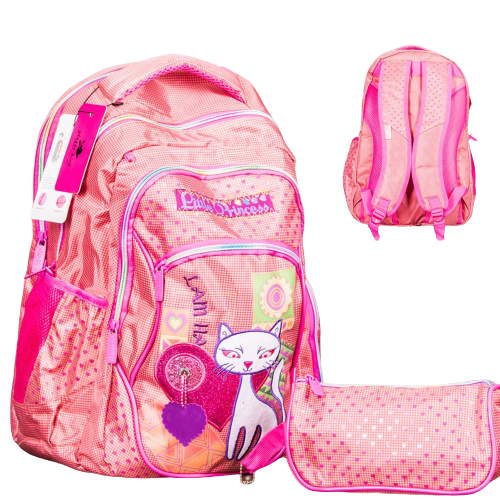Glossy Bird, School bag Set Of 2 Pcs, Available in Different Colors