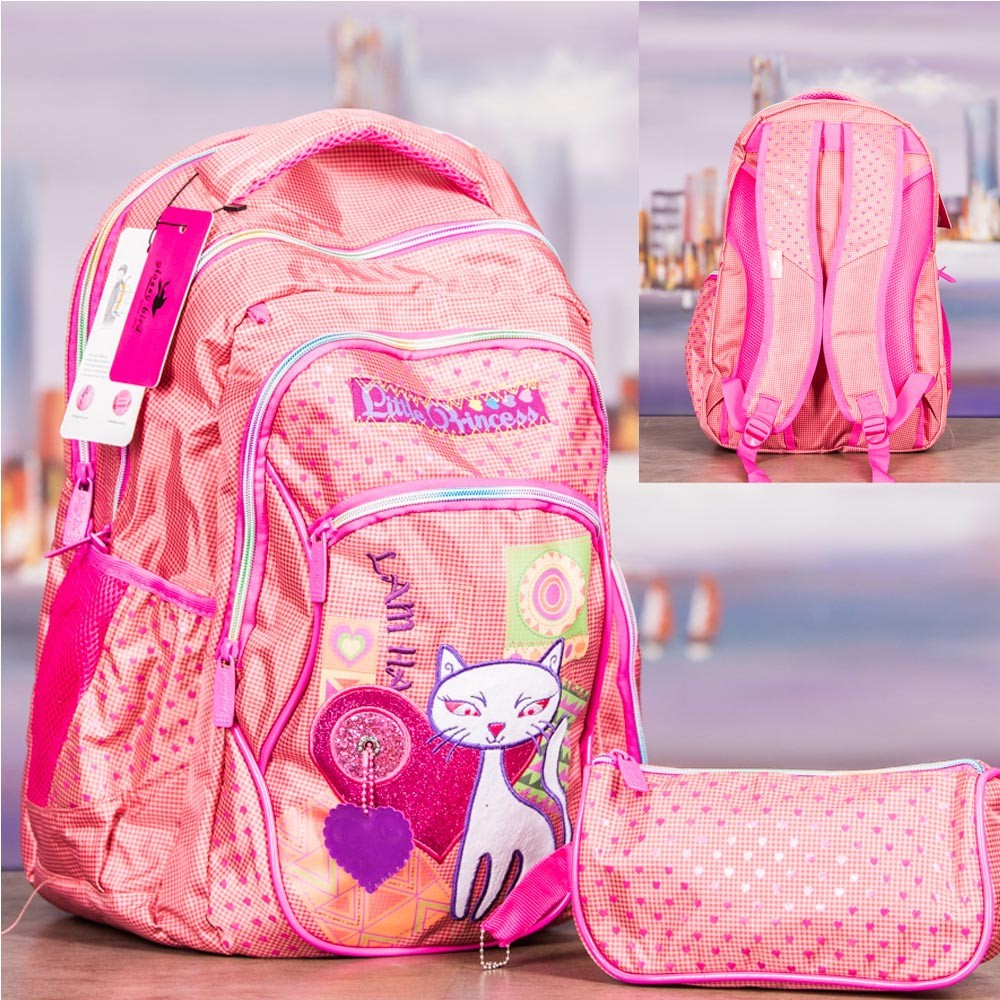 Glossy Bird, School bag Set Of 2 Pcs, Available in Different Colors