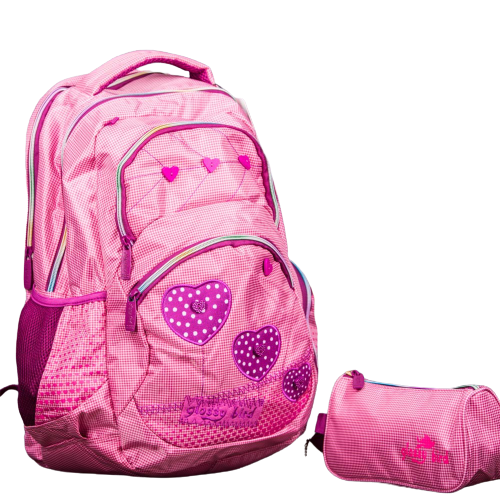 Glossy Bird, School bag Set Of 2 Pcs, Available in Different Colors
