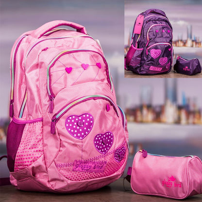 Glossy Bird, School bag Set Of 2 Pcs, Available in Different Colors