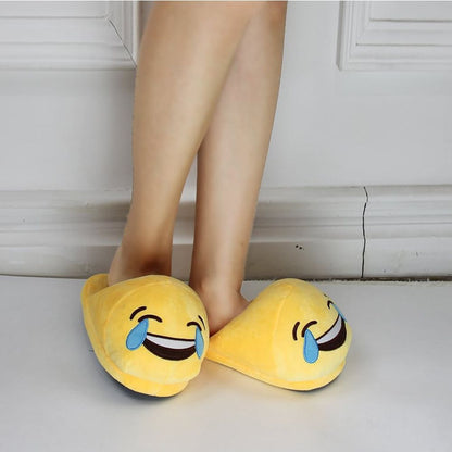 Cool Gift, Women Emoji Slippers Plush Stuffed (Chosen Randomly)