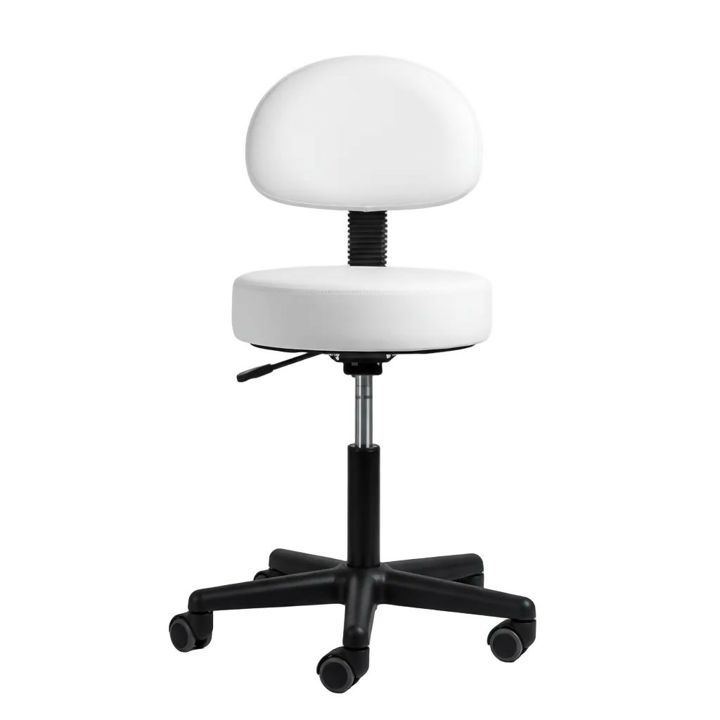 SSwivel Spa Massage Stool Adjustable Height Salon Stool with Backrest