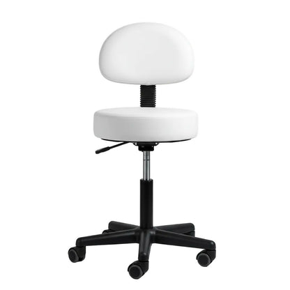 SSwivel Spa Massage Stool Adjustable Height Salon Stool with Backrest
