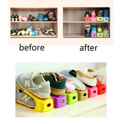 Cool Gift, Double Layer Shoe Organizer Stand 1 pc (Random Color)