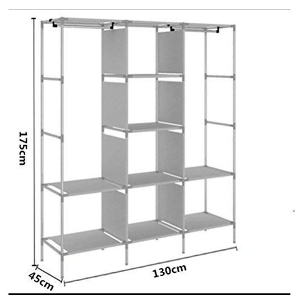 Cool Gift, Storage Wardrobe 3 Sections - 175 cm, Available in Different Colors