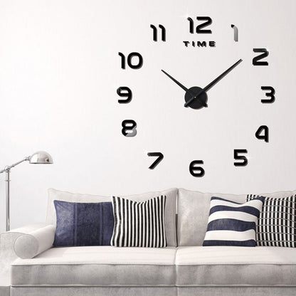 Cool Gift, DIY Wall Clock 3D Mirror, Clock Wall Stickers, Available in Different Sizes