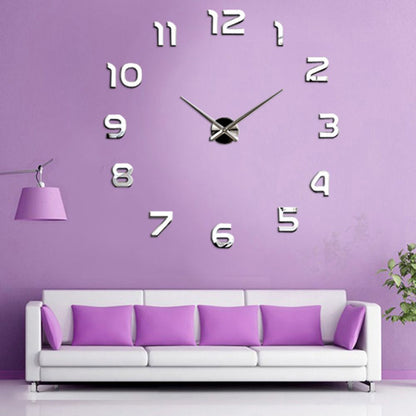 Cool Gift, DIY Wall Clock 3D Mirror, Clock Wall Stickers, Available in Different Sizes
