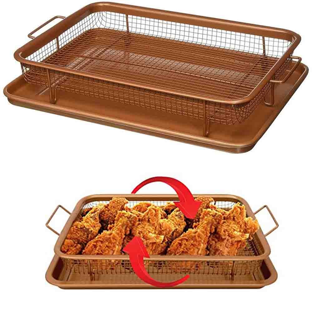 Cool Gift, copper crisper, 2-Piece Non-Stick Bakeware Set