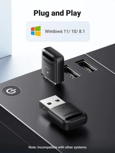 Ugreen, Usb Bluetooth 5.3 Adapter, Stable, Faster& Higher Sound Quality Ugreen Cm591-90225