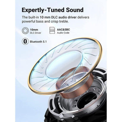 Ugreen, Hitune X6 Hybrid Active Noise Cancelling Wireless Stereo Earbuds-Bluetooth, 6 Mics Clear Calls, Deep Bass Ugreen Ws118-90242