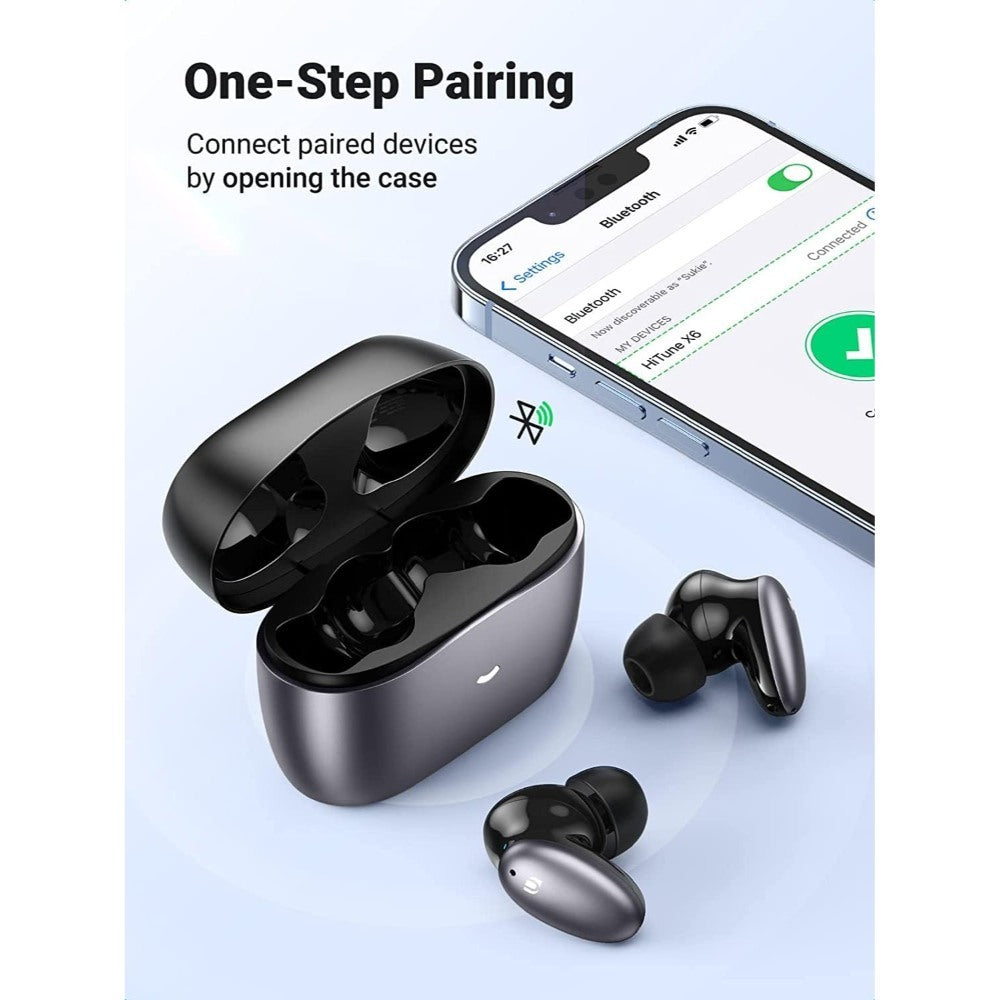 Ugreen, Hitune X6 Hybrid Active Noise Cancelling Wireless Stereo Earbuds-Bluetooth, 6 Mics Clear Calls, Deep Bass Ugreen Ws118-90242