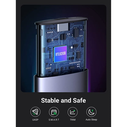 Ugreen, Usb C 3.2 Thunderbolt 3 Enclosure For M.2 Pci-E Nvme Ssd With Silicon Protection Cm400 - 90264