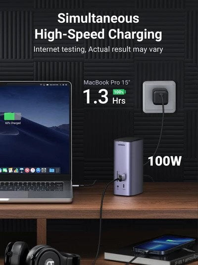 Ugreen, 12-In-1 Triple Display Usb-C Hub Docking Station Adapter Ugreen Cm555 - 90325