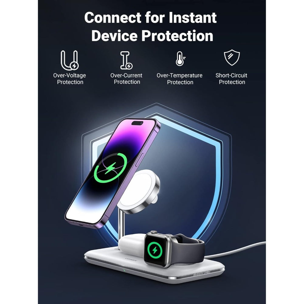 Ugreen, 25W 3-In-1 Magsafe Wireless Station For Apple Watch/ Iphone/Airpods Ugreen Cd278 - 90326
