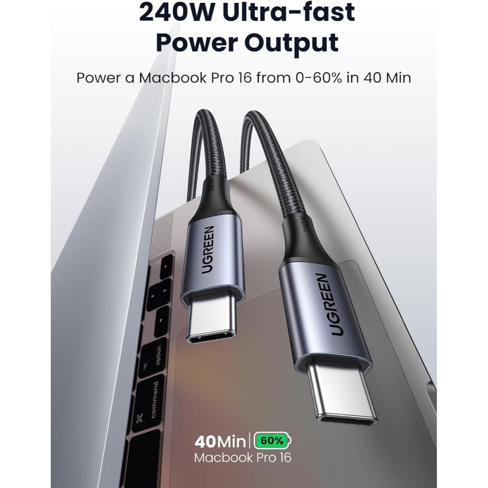 Ugreen, Usb-C To Usb-C Charging & Sync Cable For: Cell Phone, Tablet, Macbook, Ipad, Laptop Ugreen Us535 - 90440