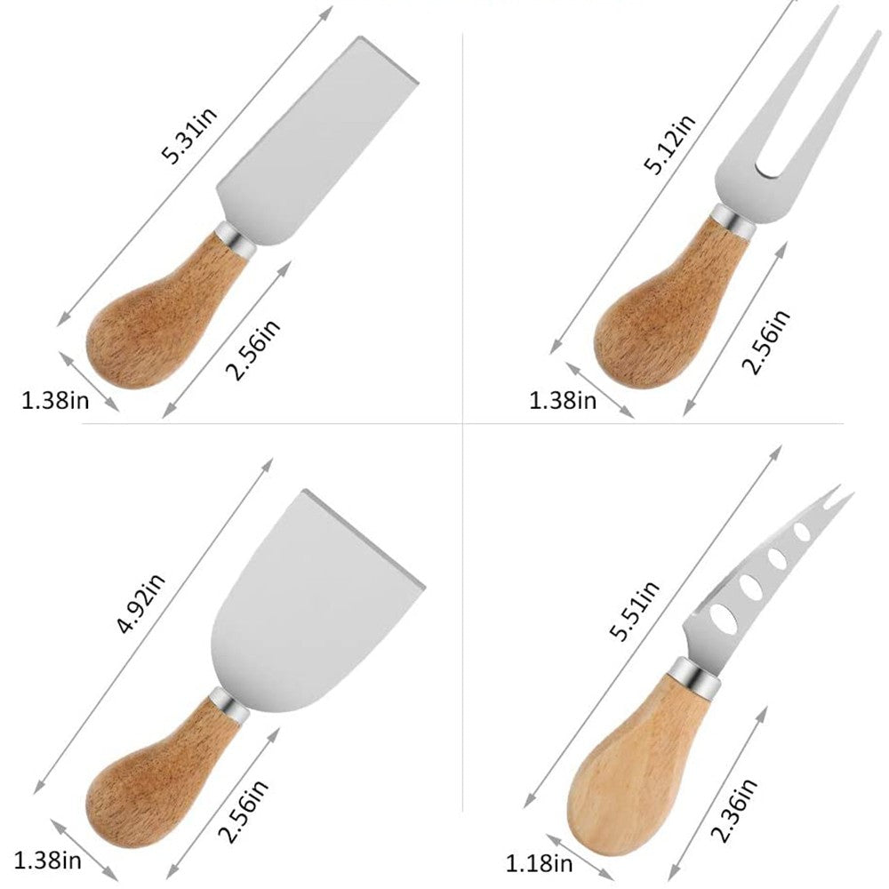 Cool Gift, 4 Pieces Set Cheese Knives