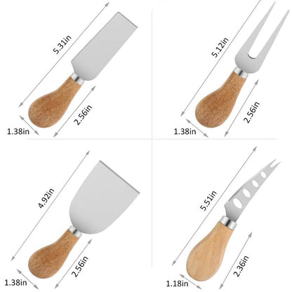 Cool Gift, 4 Pieces Set Cheese Knives