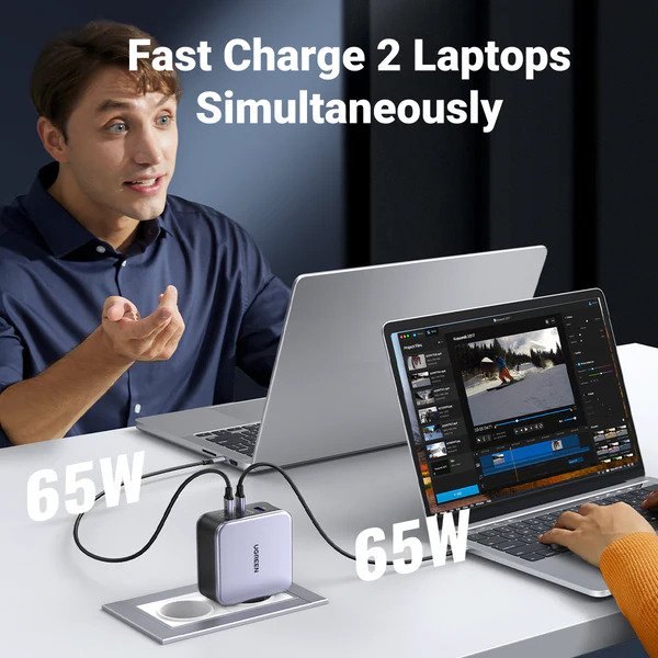 Ugreen, Nexode 140W Gan Tech 3 Ports Charger For Phone, Macbook & Laptop Ugreen Cd289 - 90549