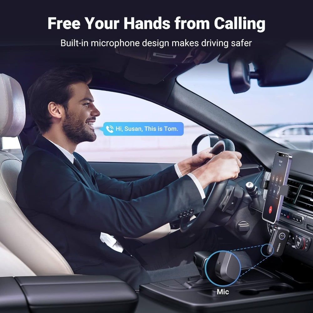 Ugreen, Car & Home Bluetooth 5.0 Receiver Audio Adapter, Built-In Microphone, Built-In Battery Up To 15 Hours Ugreen Cm596- 90748