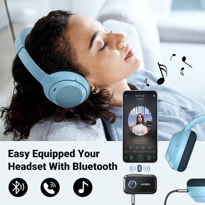 Ugreen, Car & Home Bluetooth 5.0 Receiver Audio Adapter, Built-In Microphone, Built-In Battery Up To 15 Hours Ugreen Cm596- 90748
