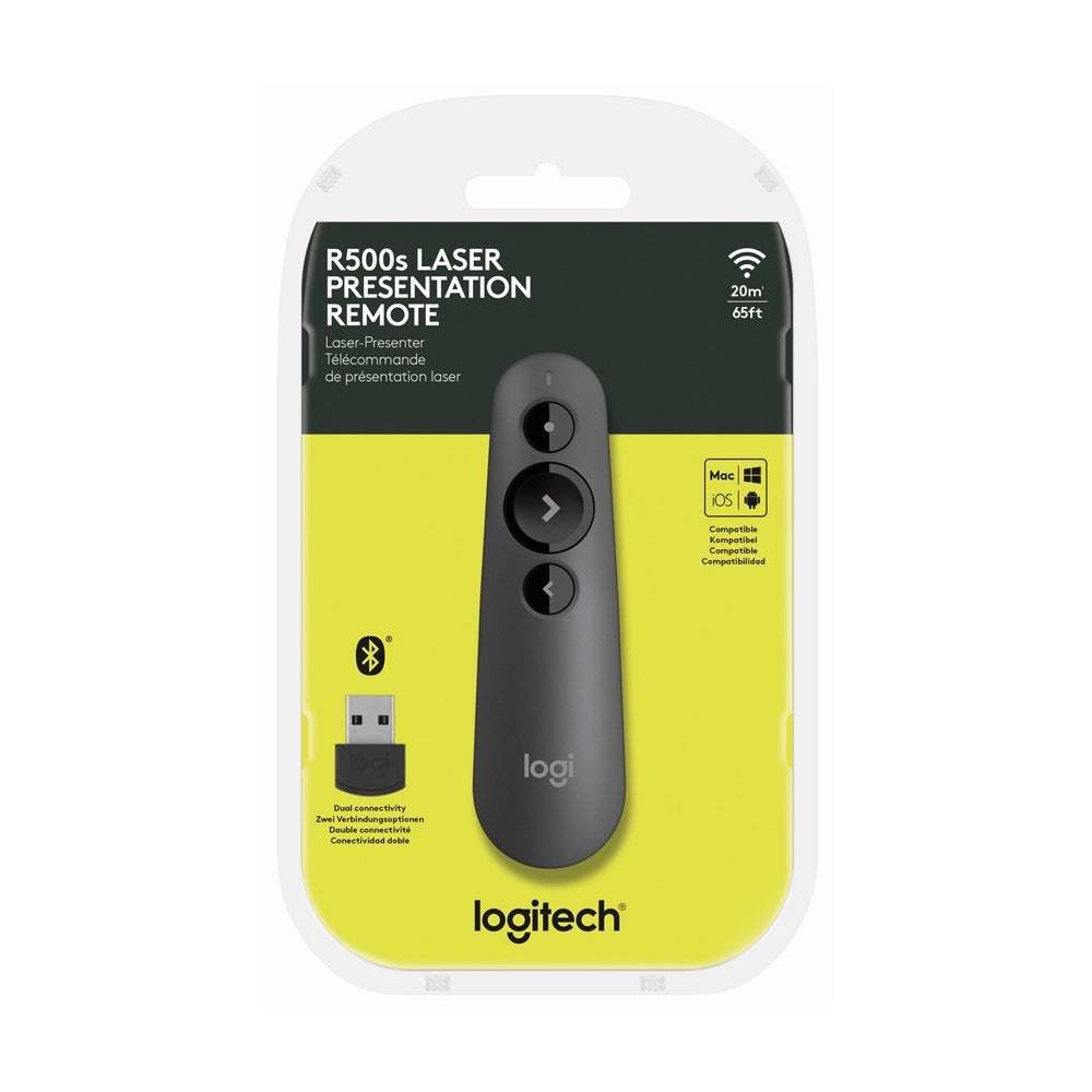 Logitech, R500S Laser Presenter Graphite, Available in Different Colors