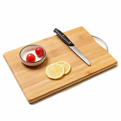 Cool Gift, High Quality Bamboo Cutting Board With Metal Handle Rectangular, Available in Different Sizes