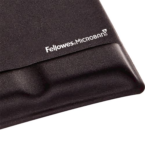 Fellowes, Health-V Fabrik Mouse Pad Wrist Support, Black