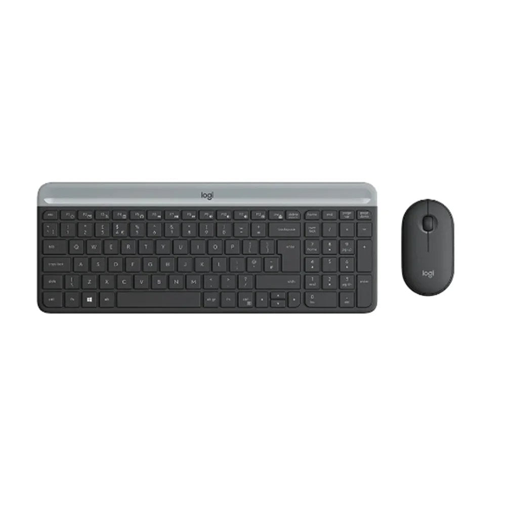 Logitech, Wireless Combo Mk470 Slim Nano Receiver Black En/Ar