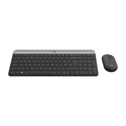 Logitech, Wireless Combo Mk470 Slim Nano Receiver Black En/Ar