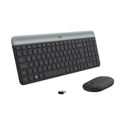Logitech, Wireless Combo Mk470 Slim Nano Receiver Black En/Ar