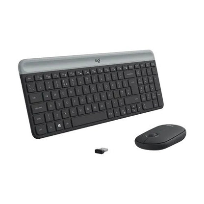 Logitech, Wireless Combo Mk470 Slim Nano Receiver Black En/Ar